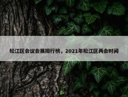 松江区会议会展排行榜，2021年松江区两会时间