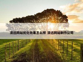 清远网站优化效果怎么样 清远网站制作公司