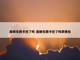 是被东西卡住了吗 是被东西卡住了吗表情包